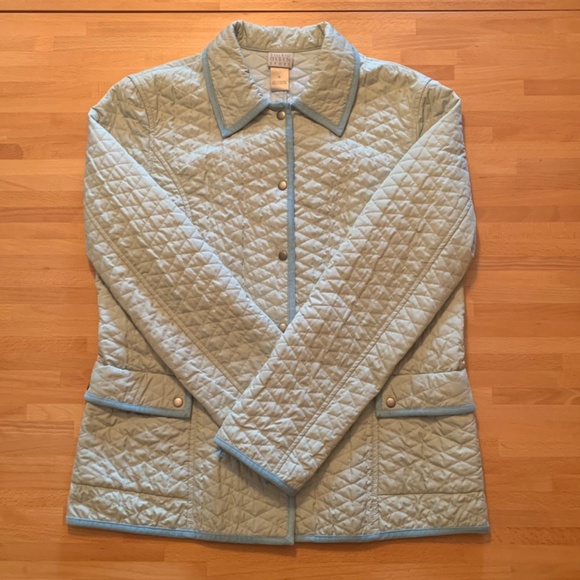 Sigrid Olsen Sport Pastel Green Lightweight Quilted Jacket size M - Picture 2 of 10